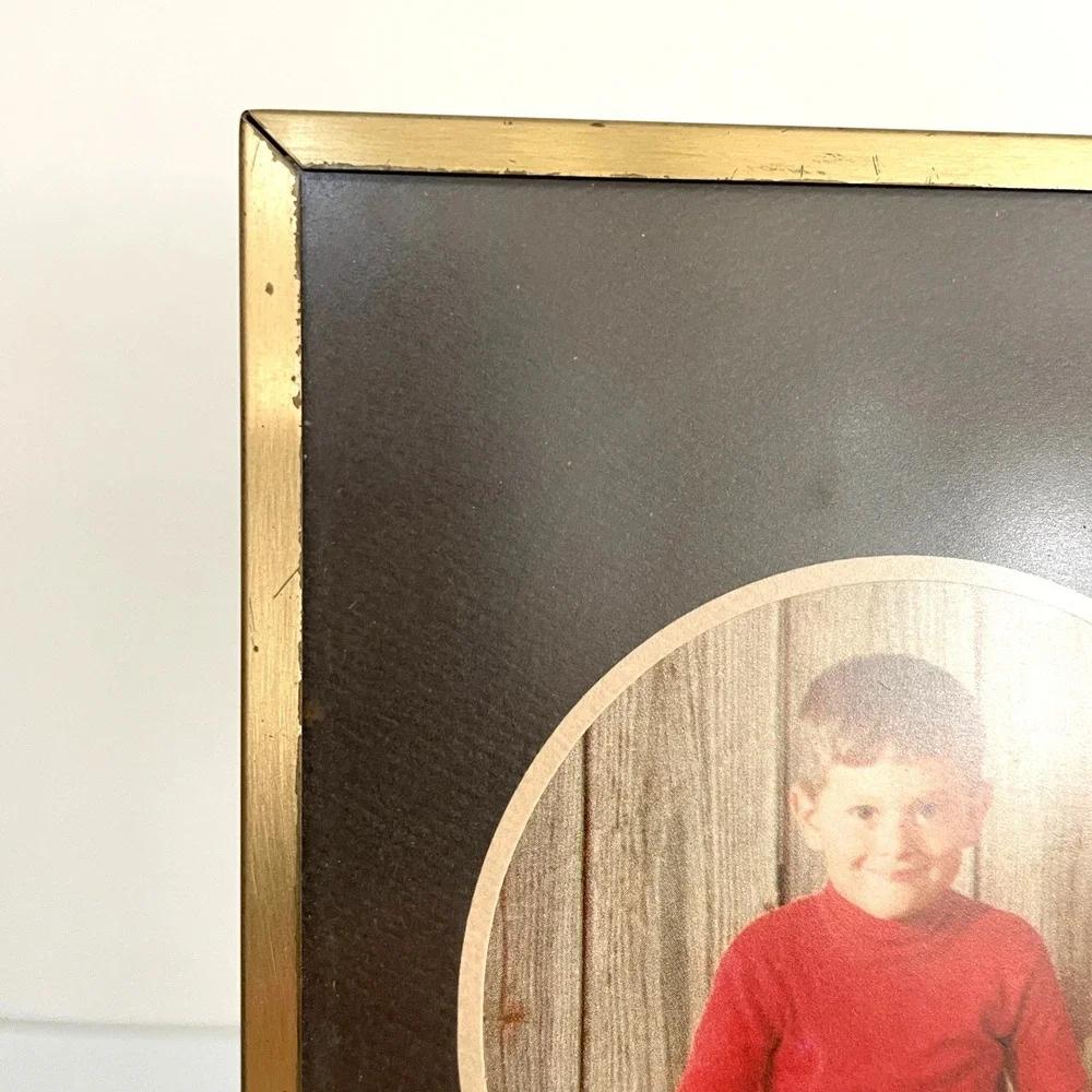 Burnes of Boston Vintage Montage Collage Gold Metal Picture Frame Non-Glare